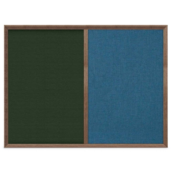 United Visual Products Enclosed Corkboard, 1 Door, 72"x36", 4" Fra, UV3425-SATIN-COBACC UV3425-SATIN-COBACC - main